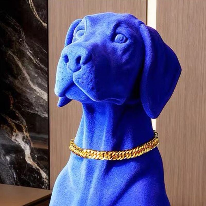 Resin Art Wedding Gift - Ev Dekorasyonu 70CM Flok Kaplama Köpek